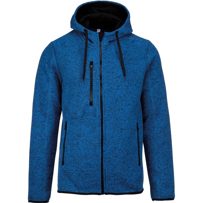 Herenvest met capuchon 'Proact' Royal Blue Melange - S