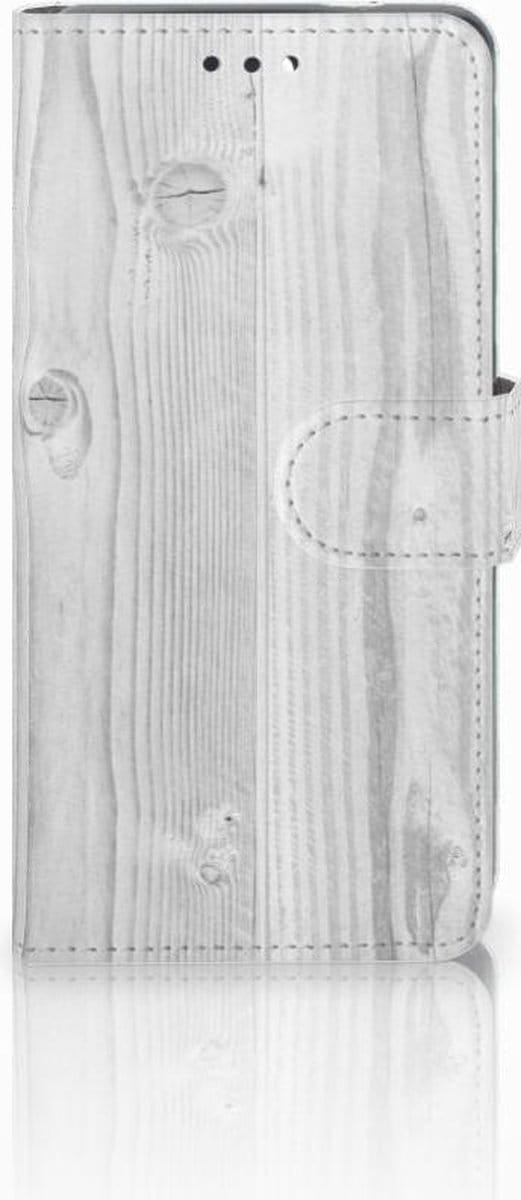 Nokia 3.1 (2018) Book Style Case White Wood