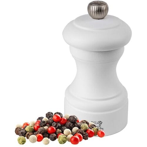(6 stuks) PEUGEOT BISTRO - Pepermolen - Hout - Wit mat - Hoogte: 100mm