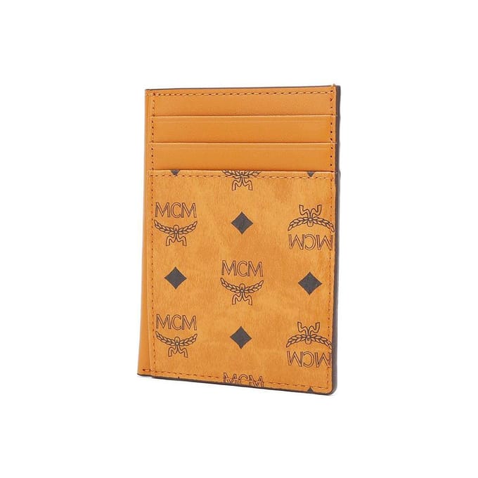 MCM Visetos Original Gecoat Canvas Kaarthouder Heren Kaarthouder Cognac MXAAAVI03CO001 Basic Set (Bag+Dust Bag) orange