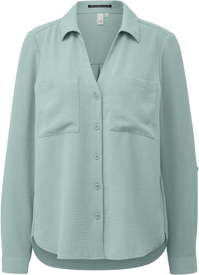 Vrouwen blouse met revers mouwen QS