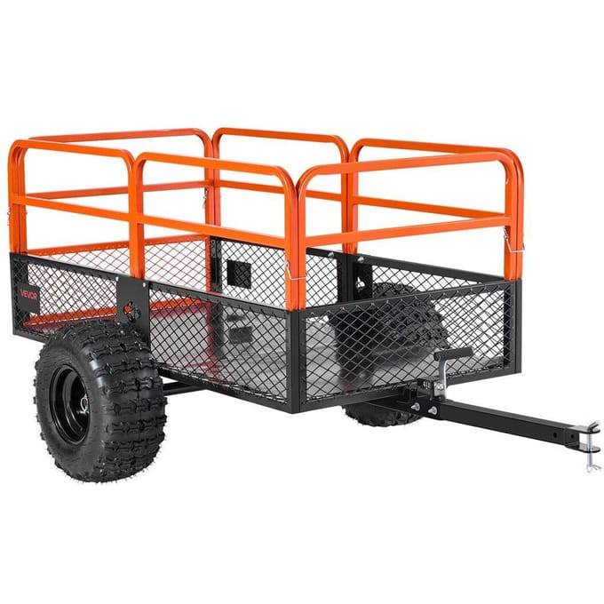 Kippertrailer 1800 lbs 28 Cu. Ft Aanhanger Stalen Tuin Werf Trailer Kar