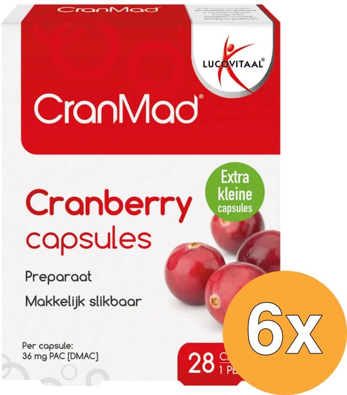6x Lucovitaal CranMad Cranberry (28 capsules)
