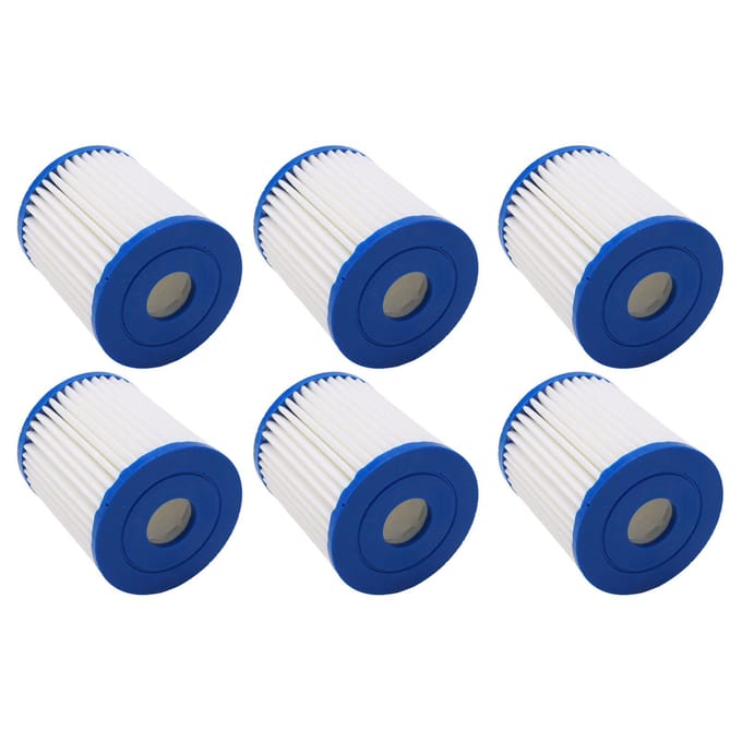 6 STUKS Waterpomp Filterpatroon Vervanging Zwembad Polyester Filterelementen Set