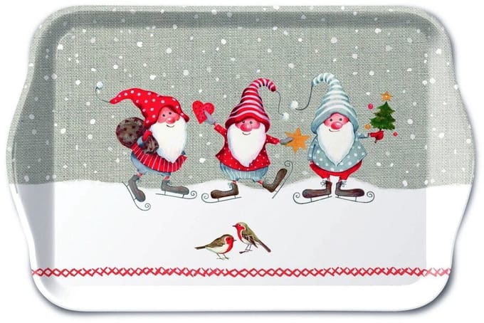 Ambiente - Decoratief dienblaadje - 13 x 21 cm - Skating Dwarfs