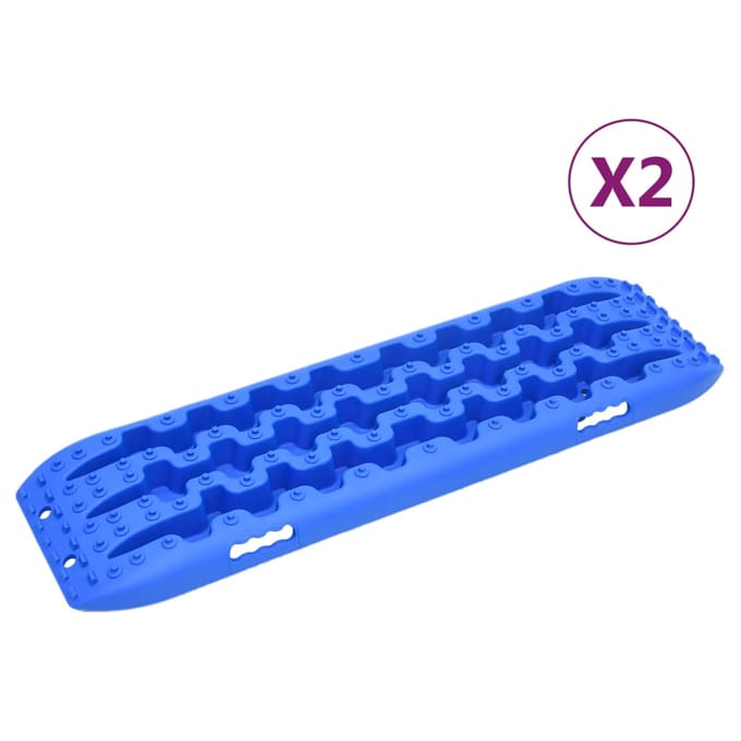 vidaXL - Gripplaten - 2 - st - 106x30,5x7 - cm - nylon - blauw