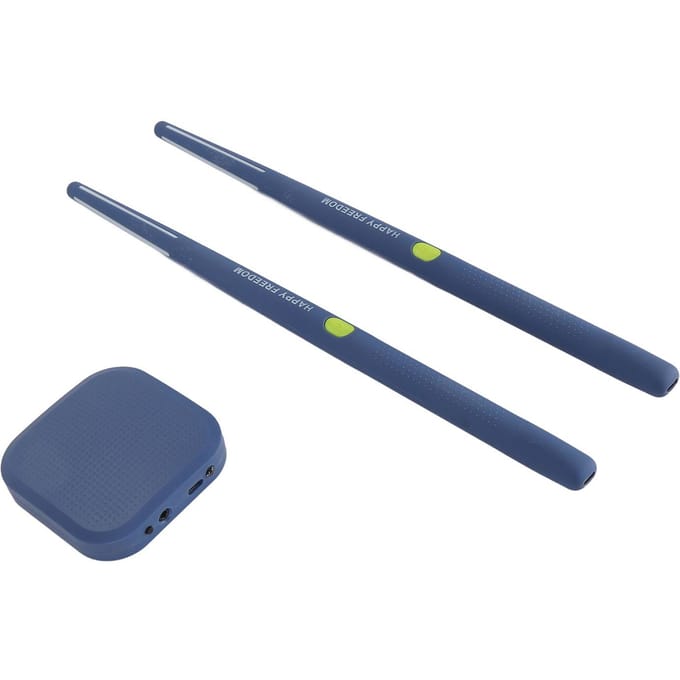 Lucht Drumstel Bewegingsdetectie Herkenning Draagbaar Compact Elektrisch Lucht Drumstokken voor Kinderen blue
