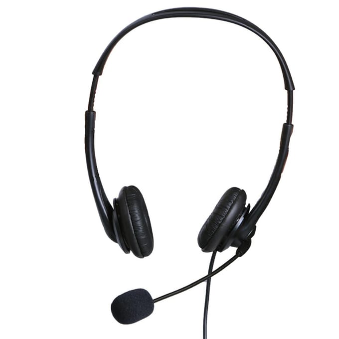 OY136 3.5mm Computerheadset met Microfoon Ruisonderdrukkende Hoofdtelefoon met Hoofdband Bedraad Bellen zwart