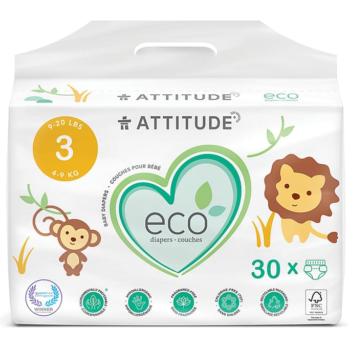 Attitude Baby Care Luiers Midi - maat 3 30 st