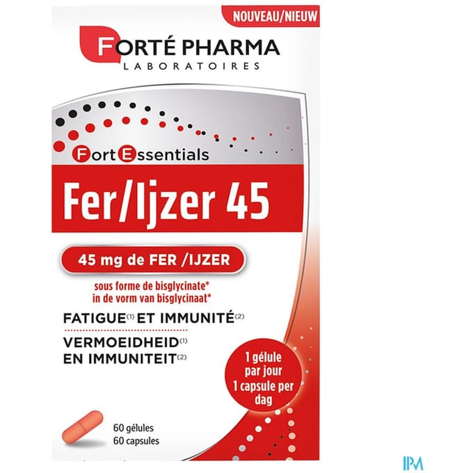Forté Pharma Ijzer 45, 60 Capsules