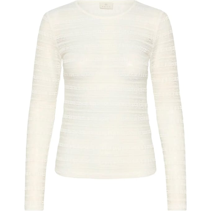Dames-T-shirt met lange mouwen KAFFE KANanna Lace