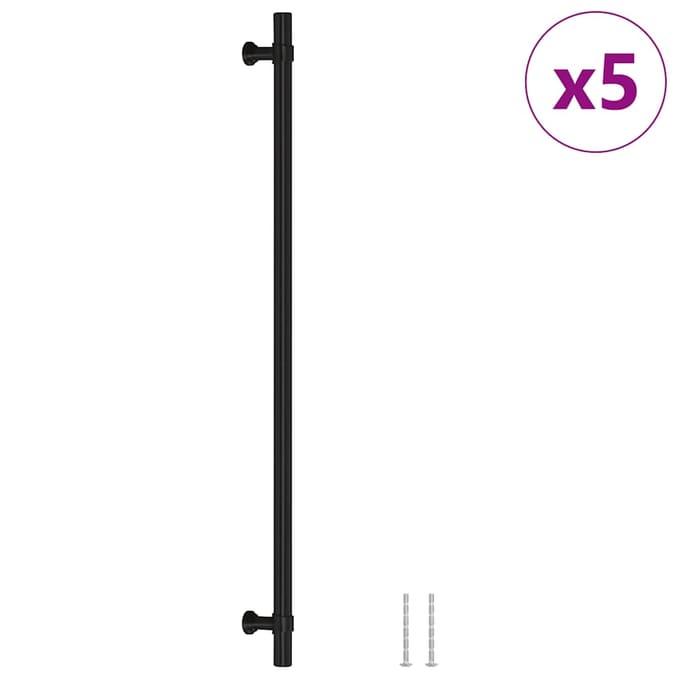 vidaXL Handvatten 5 st 320 mm roestvrij staal zwart