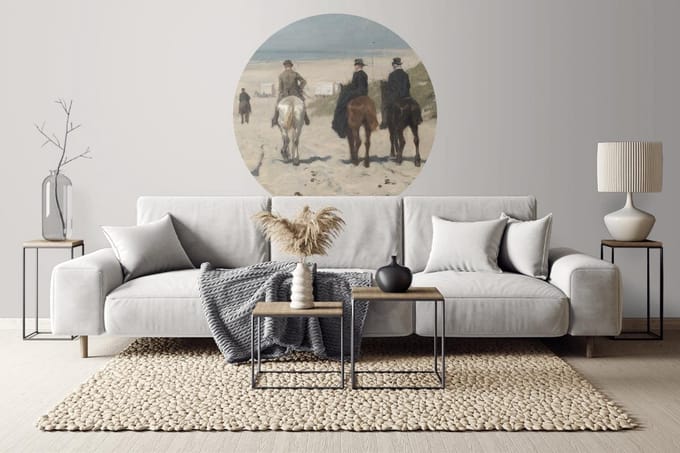 Behangcirkel 60cm Morgenrit langs het strand