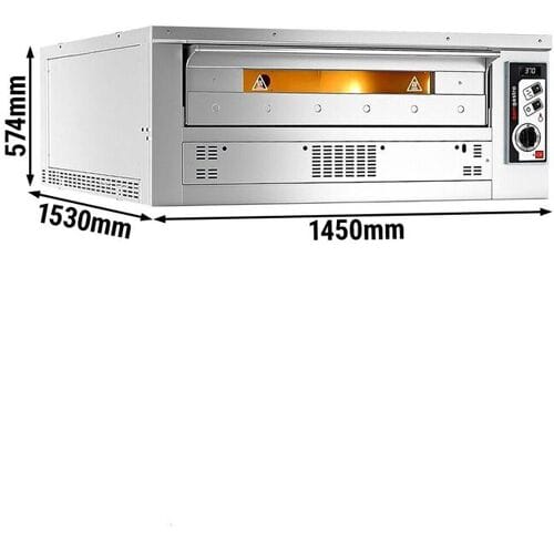 GGM Gastro Gas Pizzaofen - 9x 33cm - Manuell Zilver