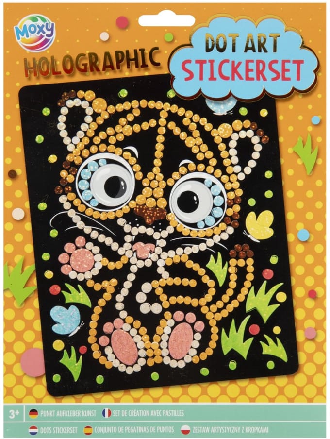 Animals Moxy Tiger hologram stickerset