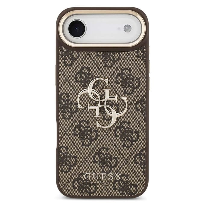 Guess Back Cover - iPhone 17 Air - Bruin - Slank TPU-ontwerp - Big Metal Logo
