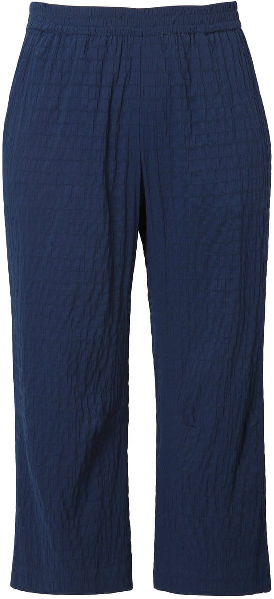 Ulla Popken - Dames - 7/8-broek Ruby voorgevormde knieën rechte pijpen - Marine - Maat 44