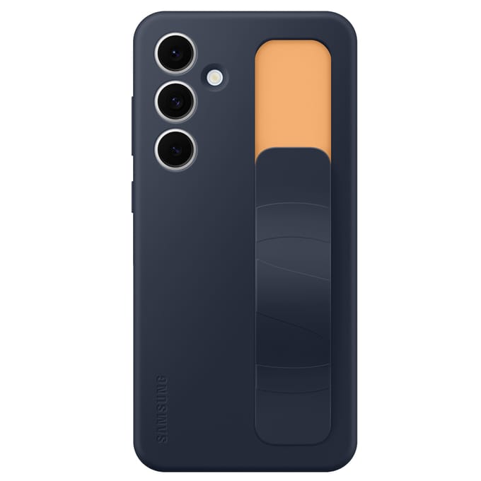 Samsung Standing Grip Case - Geschikt voor Samsung Galaxy S24 FE - Blauw Zwart