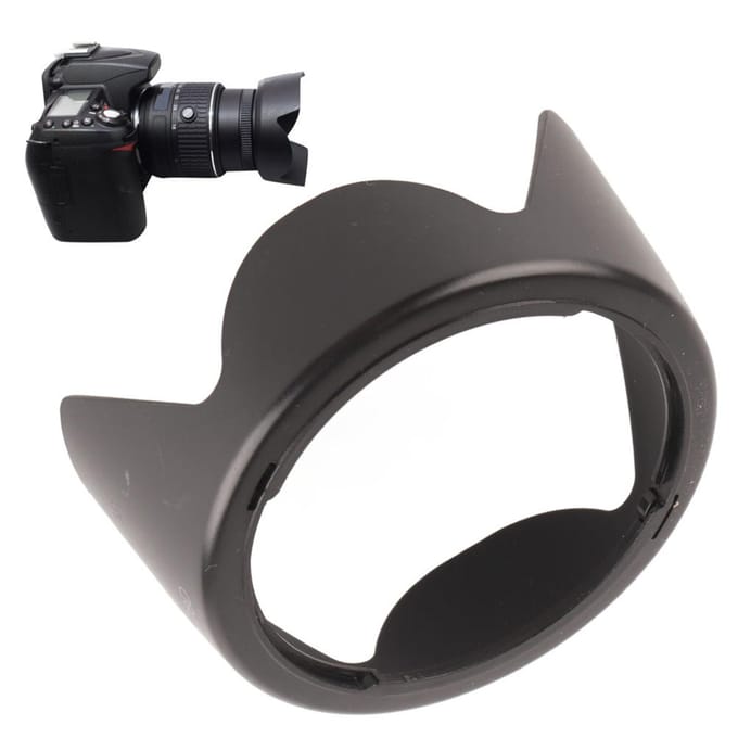 EW-78D ABS Mount Zonnekap Vervanging voor EF S 18-200mm F 3.5-5.6 IS Lens black