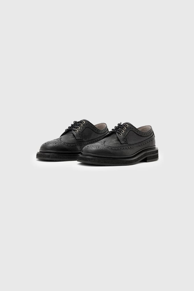 AllSaints Escher Brogue Black Grain Größe: 43 | Schnürschuhe Outlet | Herren | Schwarz