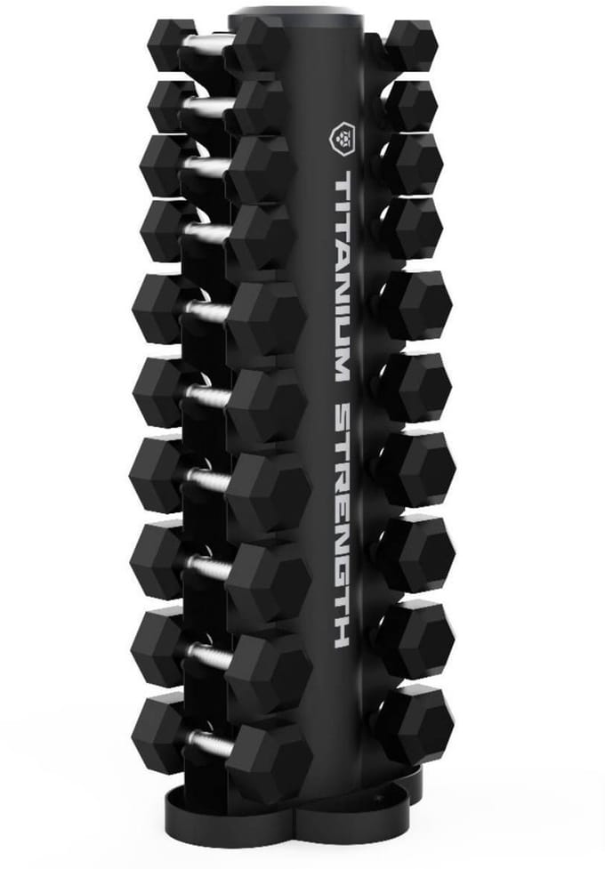 Hex Dumbbell Set 1-10 KG met Compact Verticaal Rack