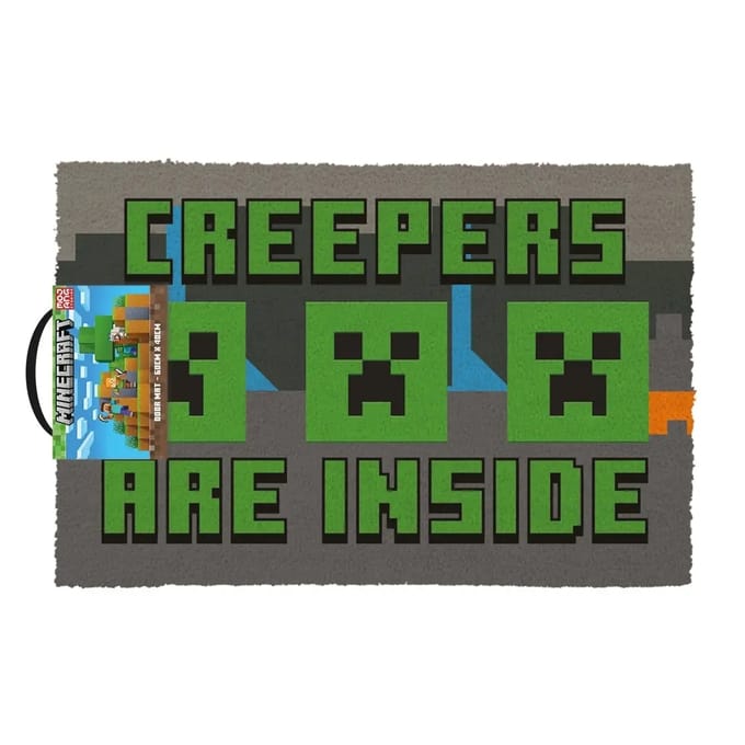 Minecraft - Gaming Deurmat - Creepers are Inside - voor Geen - meerkleurig