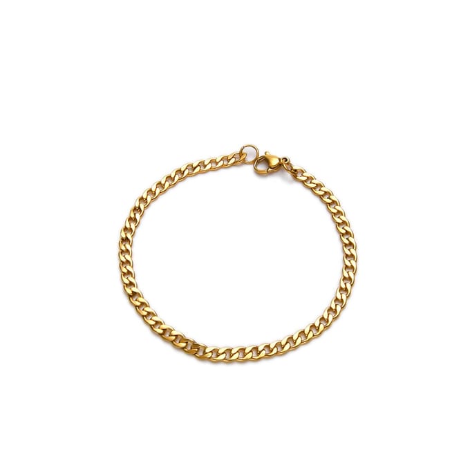 ABkettinkjes - Schakelarmband - armbandje - Gold plated - 18K