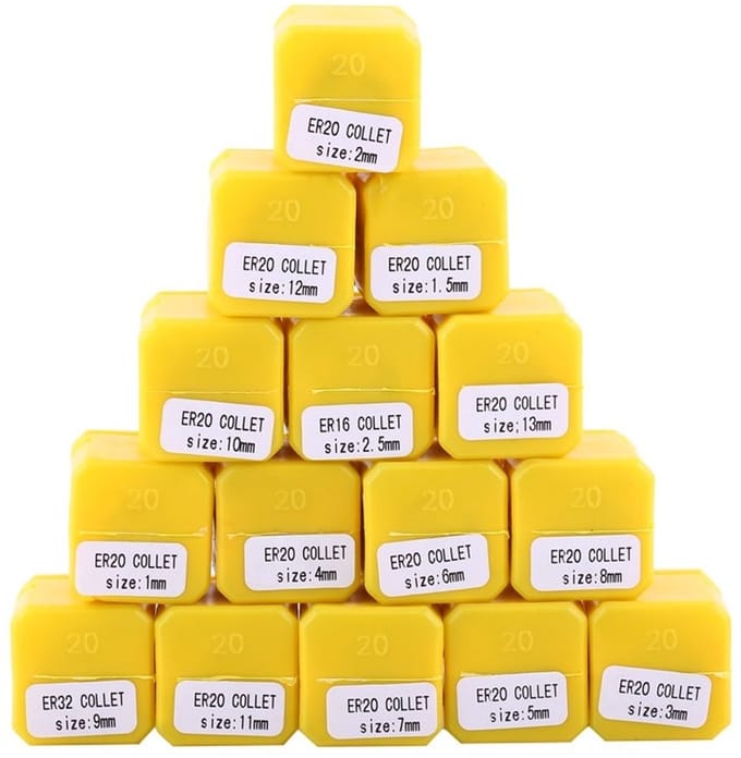 Allecto - Er20 Lente Collet - Spantang Set 15 Stks - 1-13mm