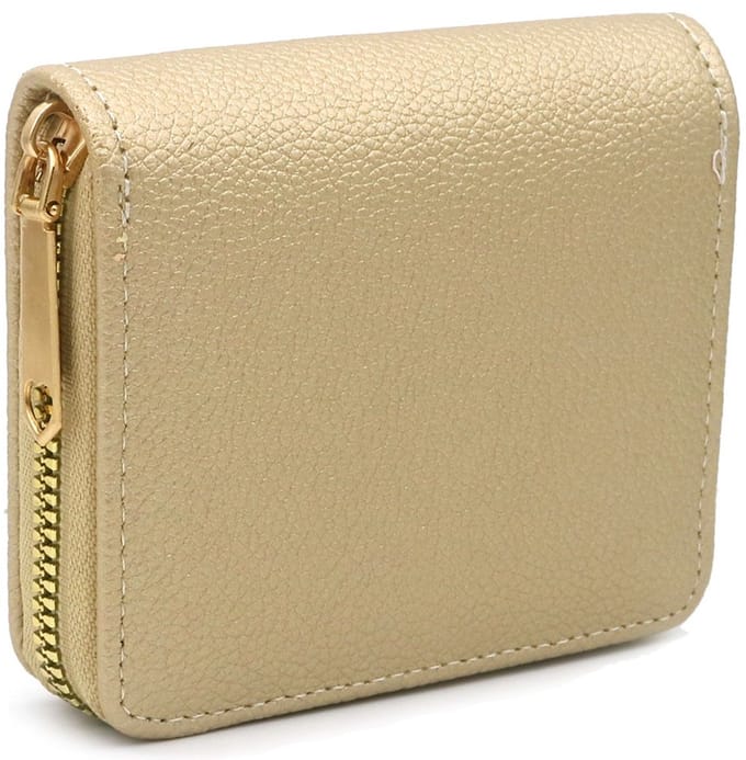 Portemonnee - PU - goud - 11x9x2,5 cm