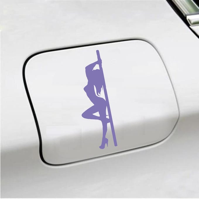 Bumpersticker - Paaldanseres - 16 X 5 - Paars