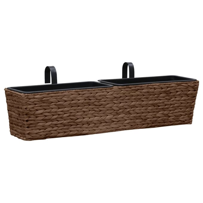 vidaXL - Plantenbakken - 2 - st - waterhyacint - bruin