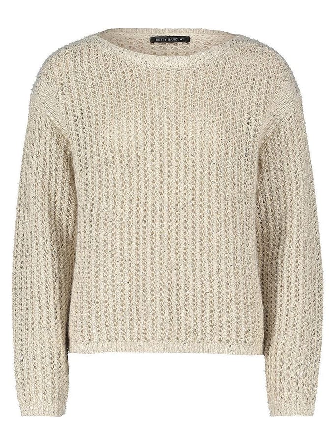 Trui ronde hals Van Betty Barclay beige