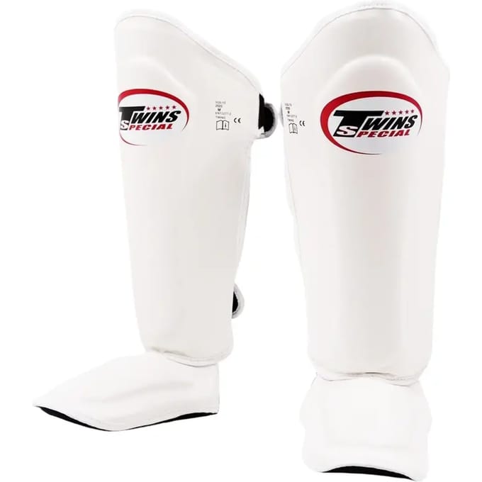 Twins Special SGL-7 Scheenbeschermers Wit – Muay Thai & Kickboksen – Maat XL