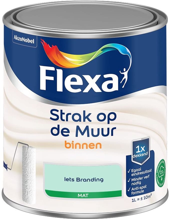 Flexa - Strak Op De Muur Binnen Mat - Iets Branding - Mengverf - 1 L