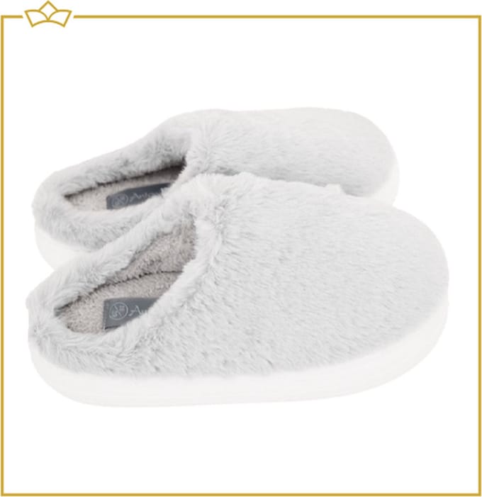 ATTREZZO® Pantoffels dames - Extra zacht - Sloffen - Wit - Maat 38-39