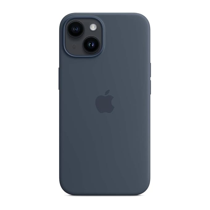 Apple Silicone Backcover MagSafe voor de Apple iPhone 14 - Blauw