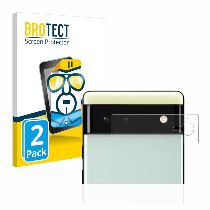 BROTECT - Screenprotector voor Google Pixel 6 (ALLEEN Camera Lens) - Folie Beschermfolie transparant 2 Stuks