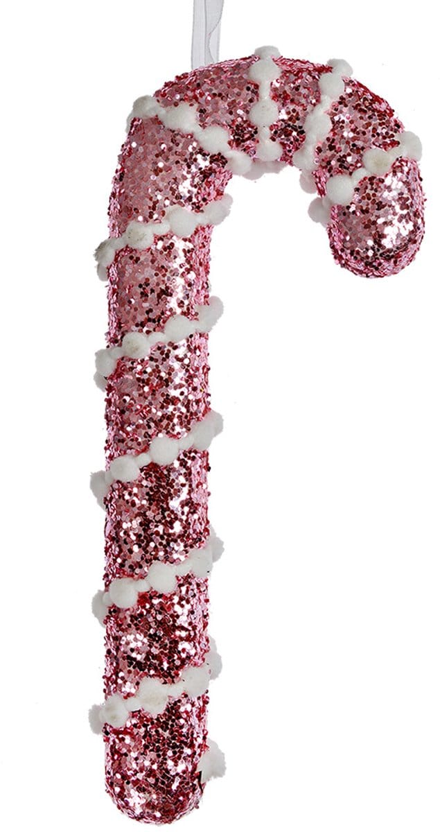 Clayre & Eef Kersthanger Zuurstok 17 cm Roze Kunststof
