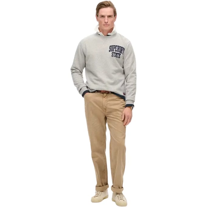 Superdry Vintage Athletic Crew Sweater Heren - Maat M