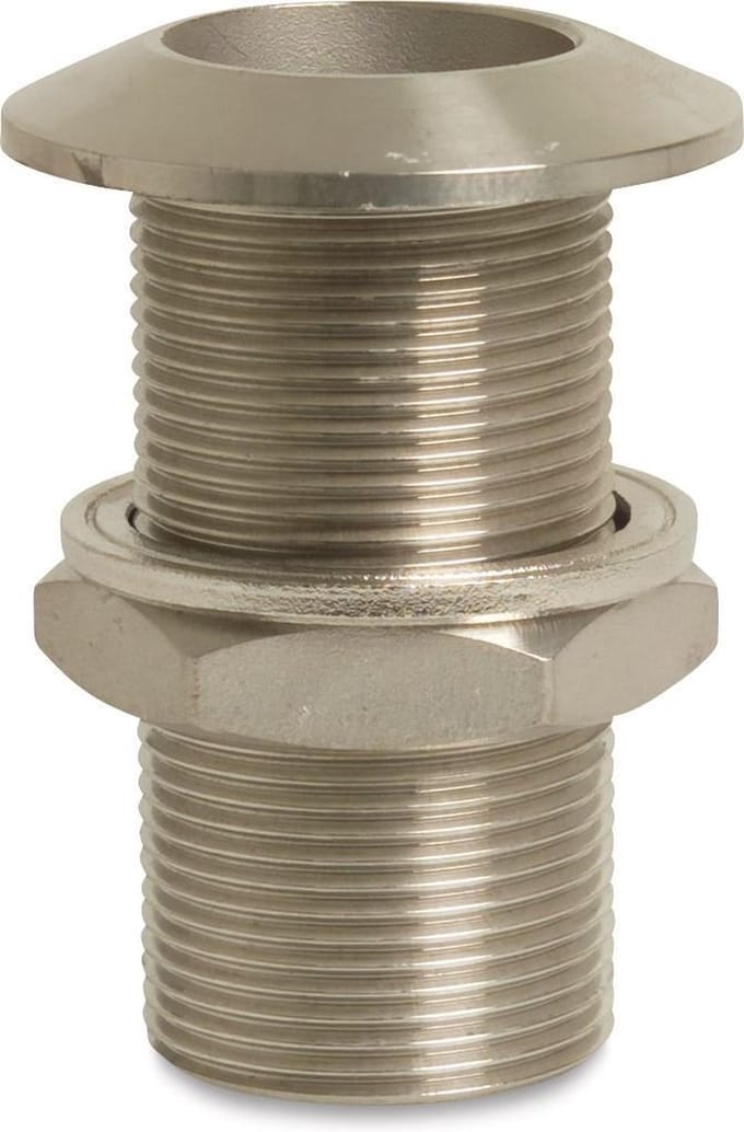 Profec Doorvoer RVS 316 gepolijst 2" buitendraad type bol