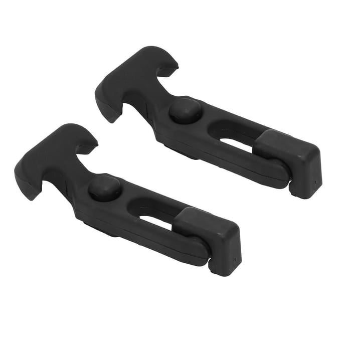 2 Stuks Rubberen Motorkapvanger T-Handvat Elastisch Sluiting Flexibele Trekvergrendelingen met Schroeven voor Gereedschapskist black