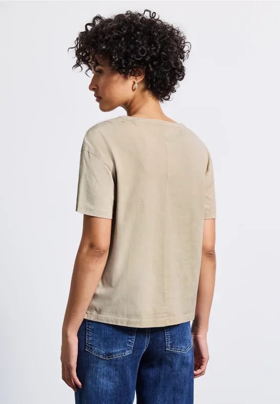 Shirt met decoratieve stenen