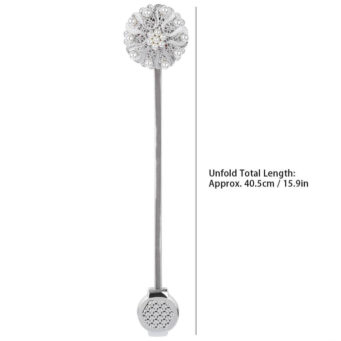 Attaches Rideaux Magnétiques Simples Modernes de Printemps avec Décoration Perle Fausse white