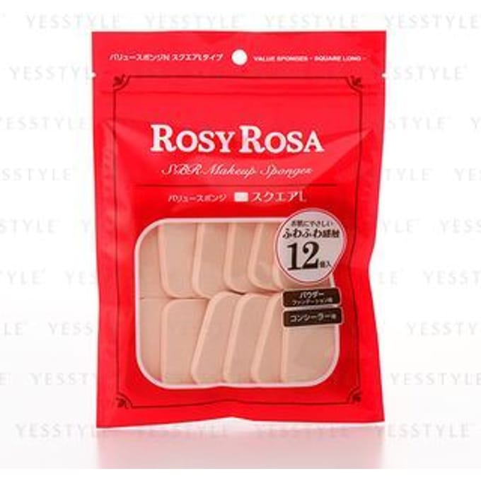Chantilly - Rosy Rosa Sbr Make Up Sponge Square Long 12 pcs