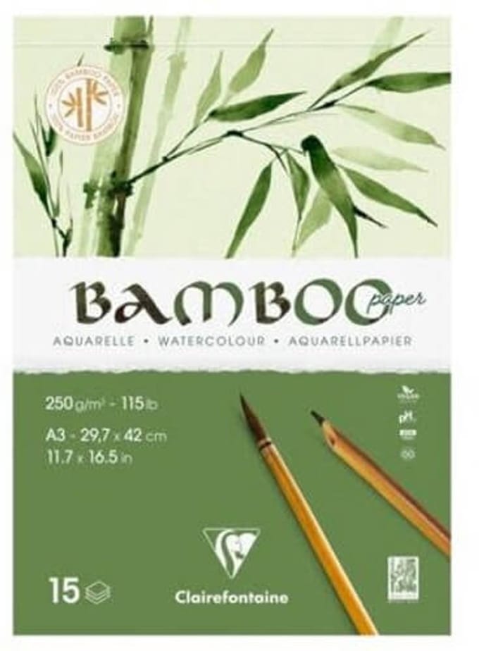Clairefontaine Bamboo Aquarelpad 250 grams A3