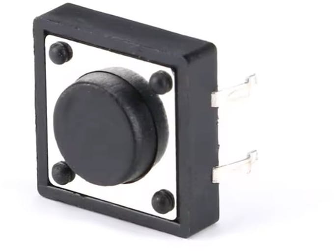 12x12x5mm 4-Pins Tactiele Drukknoppen | Micro Tact Switch | DIP Power Schakelaars - 1x