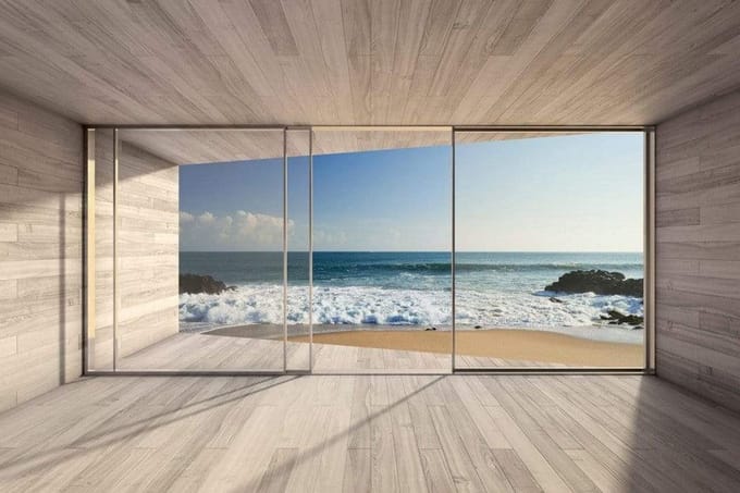 Fotobehang - Large Window 375x250cm - Vliesbehang