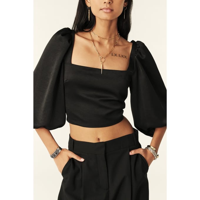 BA&SH Top Doja Noir Maat: XL | Blouses Outlet | Dames | Zwart
