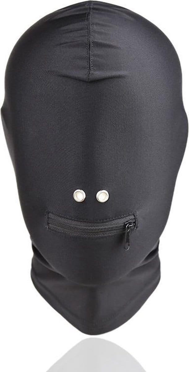 Banoch - Mask Zipper Mouth - Spandex Masker - BDSM - Zwart met Rits