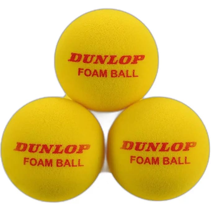 Pakje met 12 tennisballen Dunlop Indoor Foam